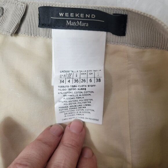 MaxMara Weekend Orche Jacquard Metallic Pleated Mini Skirt 4 - Picture 7 of 9